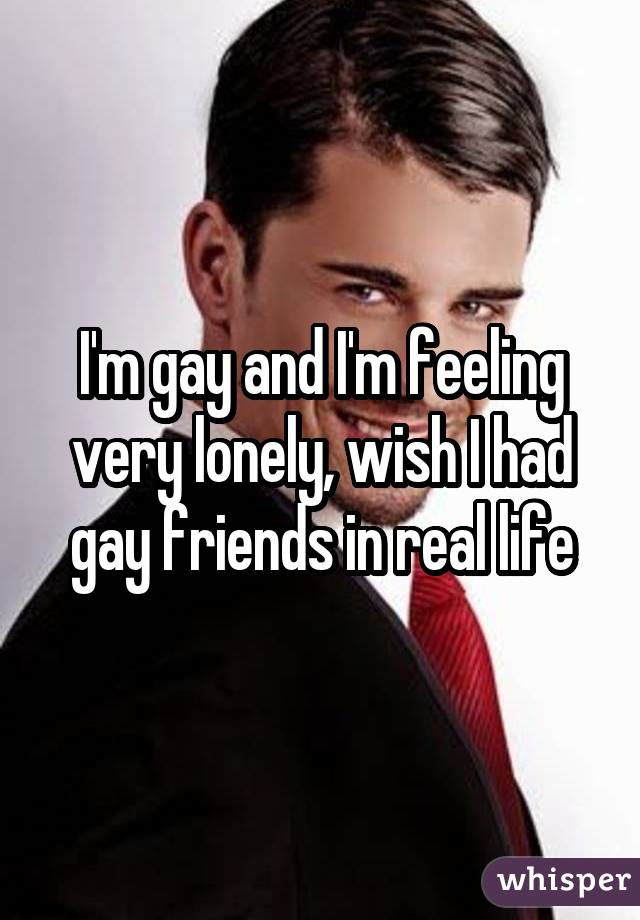 I'm gay and I'm feeling very lonely, wish I had gay friends in real life