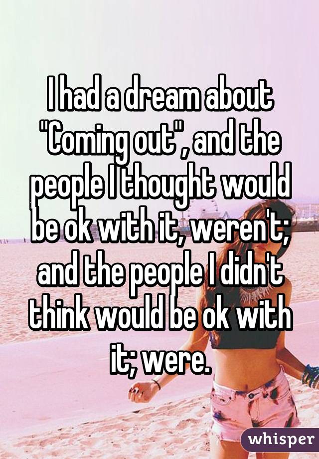 I had a dream about 