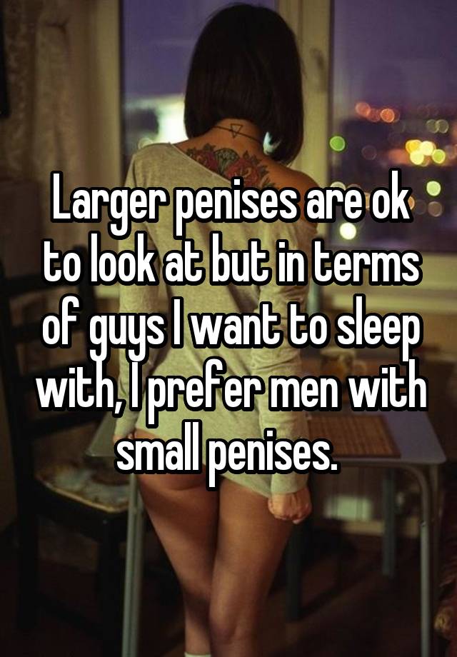 do wives like small penis