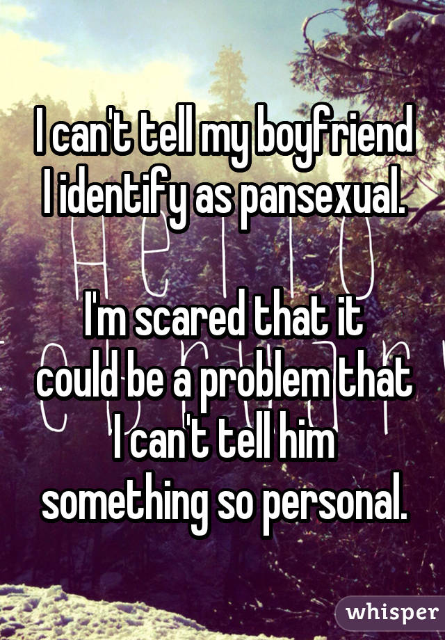 Dating a pansexual man